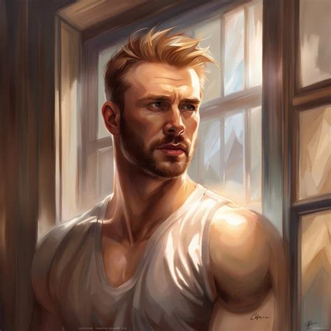 Chris Evans In A White Tank Top And Calvin Klein Boxers Ai Generated Artwork Nightcafe Creator