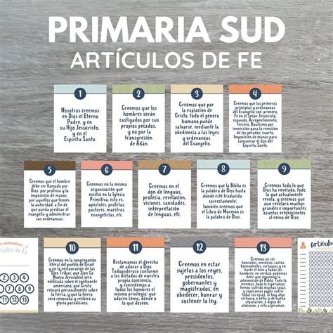 SUD Primaria Artículos De Fe Descarga Digital Spanish Version LDS