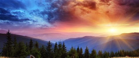 Mountain sunrise 4K wallpaper download