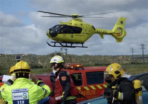 Evacuado en helicóptero al hospital de Guadalajara tras sufrir una