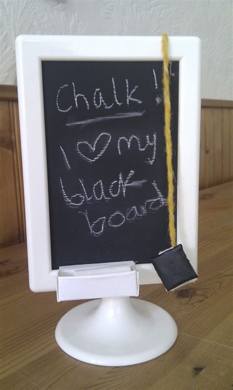 Mini Table Blackboard With Duster And Chalk Box How To Make A