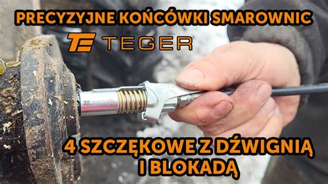 Końcówka smarownicy TEGER Precyzyjne 4 szczękowe narzędzie z dźwignią