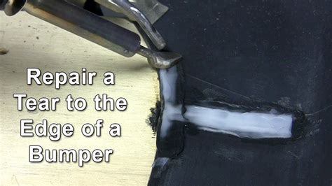 Repair A Tear To The Edge Of A Bumper Cover With A Nitrogen Plastic