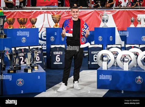 Paris France 15th Sep 2023 Marco VERRATTI Of PSG Poses With His