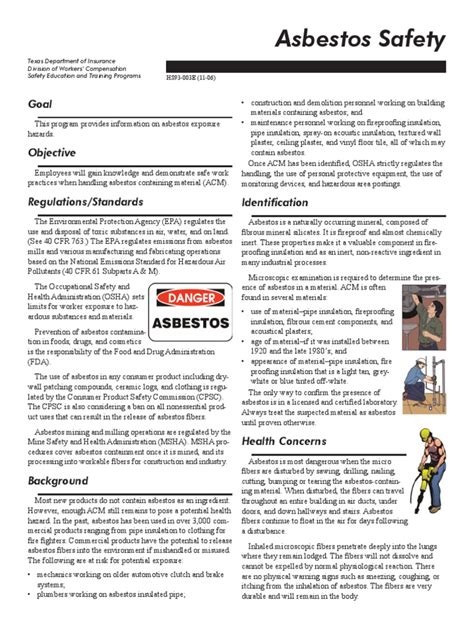 Asbestos Safety Pdf Asbestos Personal Protective Equipment