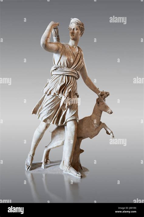 Artemis And A Deer Known As Diana Of Versailles 1st 2nd Cent