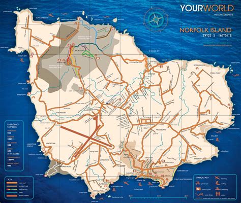 Map of Norfolk Island