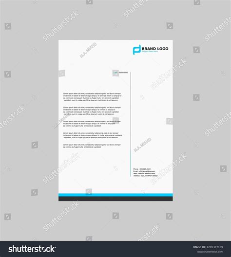 Modern Professional Corporate Letterhead Template Design Stock Vector