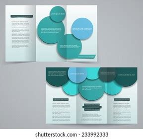 Three Fold Business Brochure Template Corporate Stock Vector Royalty