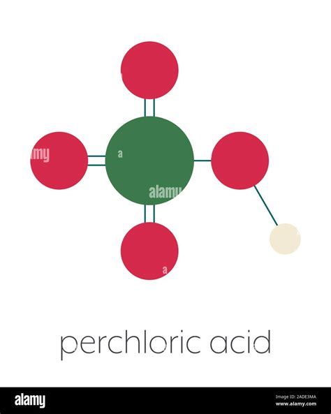 Perchloric Acid Superacid Molecule Stylized Skeletal Formula Chemical