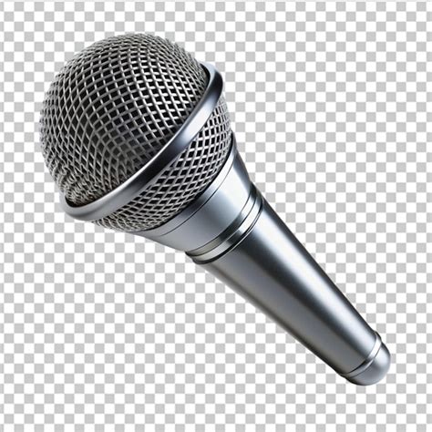 Premium PSD | Realistic metallic microphone for singing