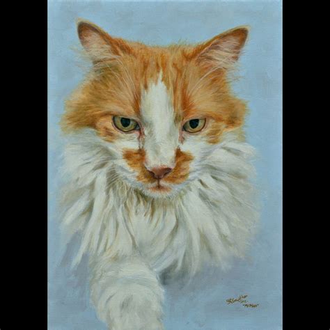 Custom Cat Portrait Pet Portrait Cat Painting Oil Painting Etsy