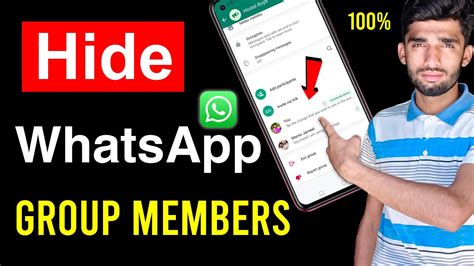 How To Hide Whatsapp Group Members Number Hide Whatsapp Group Numbers