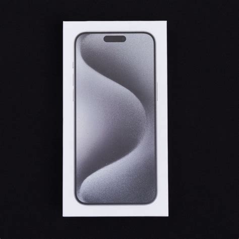 Коробка для iPhone 15 Pro / Коробка для айфона 15 Про / Белый титан ...