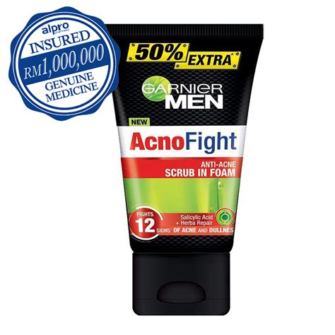 Garnier Men Acno Fight Anti Acne Scrub Foam Ml Alpro Pharmacy