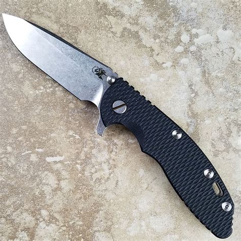 Rick Hinderer Xm Knife Inch Spear Point Black G Stonewash