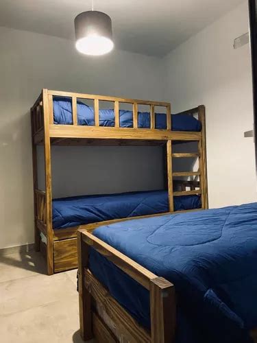 Cama Cucheta Montessori Recta Opcional Casita Carro Cajones En Venta