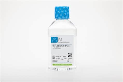 Srerile, easy-to-use Sodium Citrate Solution (0.8%)