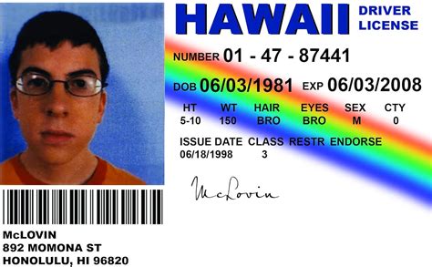 Alg Id Cards® Superbad Mclovin Id Card Novelty Driving License Id Replica Fogell For Sale Super