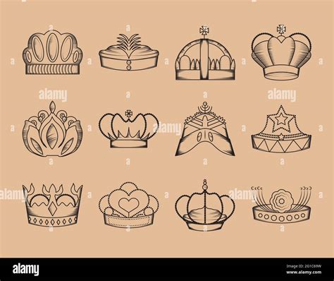 crown royalty set Stock Vector Image & Art - Alamy