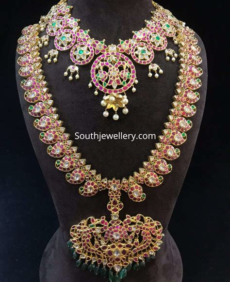 Kundan Bottu Necklace And Mango Mala Indian Jewellery Designs