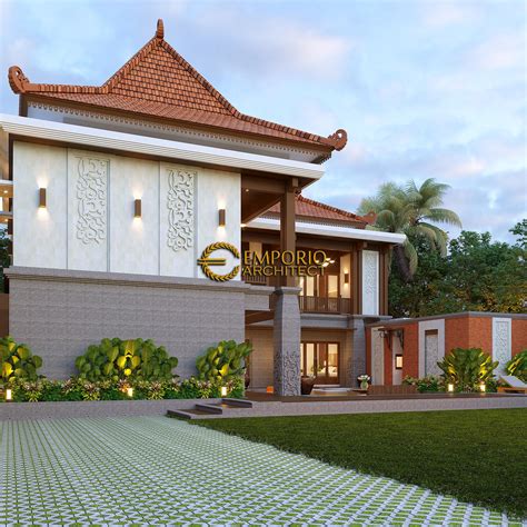 Desain Tampak Depan Villa Style Villa Bali Lantai Bapak Arif Di