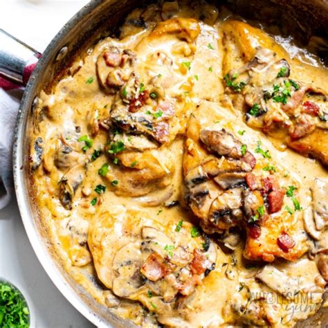 Creamy Mushroom Chicken Minute Dinner Wholesome Yum