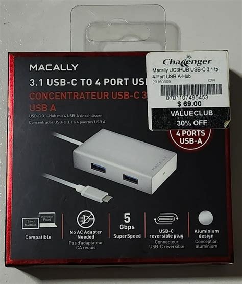 Usb C To 4 Port Usb 3 Hub Computers And Tech Parts And Accessories Cables And Adaptors On Carousell