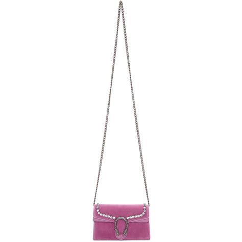 Sac En Velours Rose Super Mini Dionysus Gucci En Coloris Rose Lyst