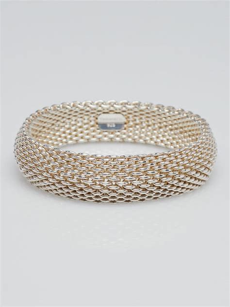 Tiffany And Co Sterling Silver Somerset Mesh Bracelet Yoogi S Closet