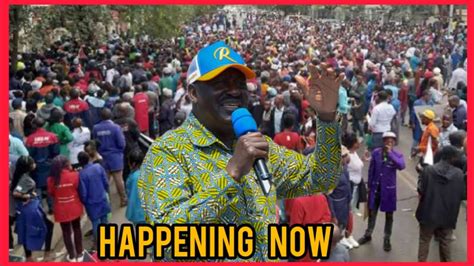 Happening Now Raila Storms Nairobi Roads To State House In Mass