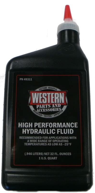 Western Pn49311 High Performance Snowplow Hydraulic Fluid Quart Mfg Pn49311 Wes Pn49311