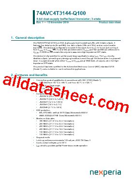 Avc T Q Datasheet Pdf Nexperia B V All Rights Reserved