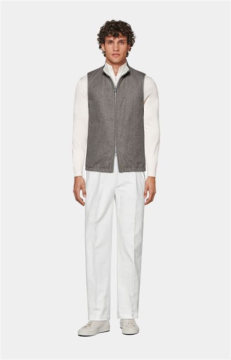 Off White Half Zip In Silk Wool Cashmere Suitsupply Us