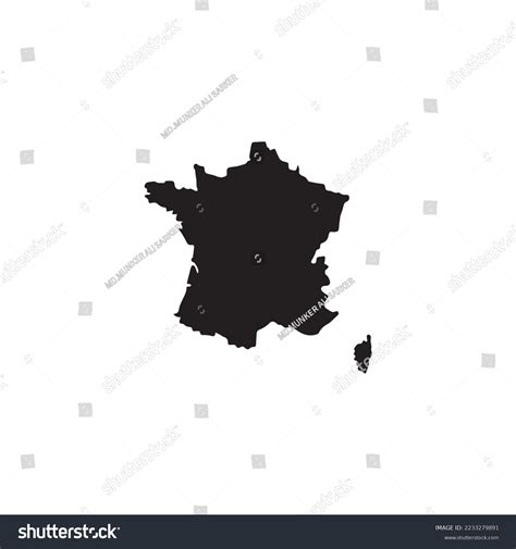 Map Francefrance Map Borders Regions Detailed Stock Vector (Royalty ...