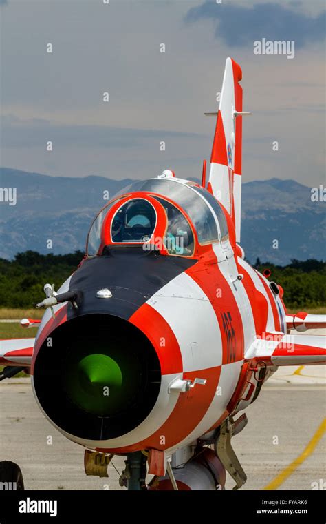 Mig21 Mig 21 Mig 21 Umd Croatian Air Force Display Fighter With White