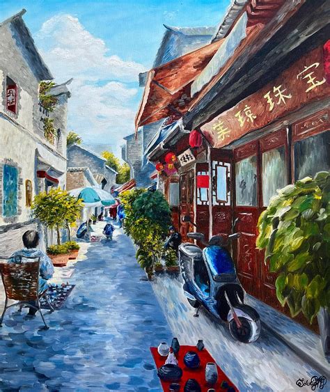 Kunming Bird And Flower Market Painting By Solveig Inga Pixels