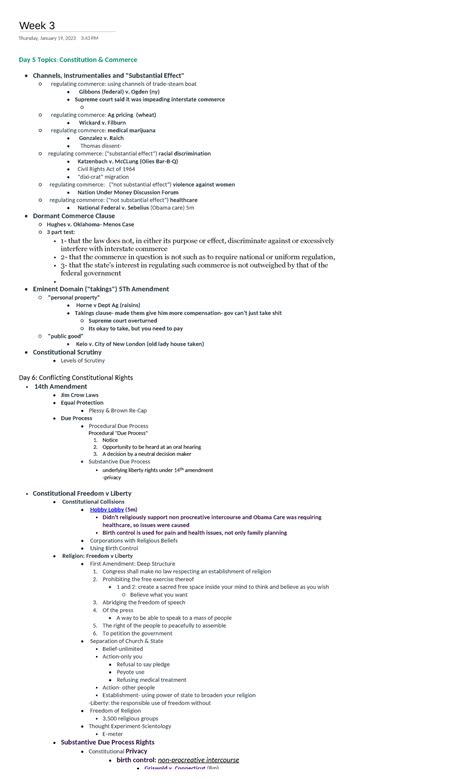 Wk3 Week 3 Lecture Notes And Slide Notes Week 3 Thursday January