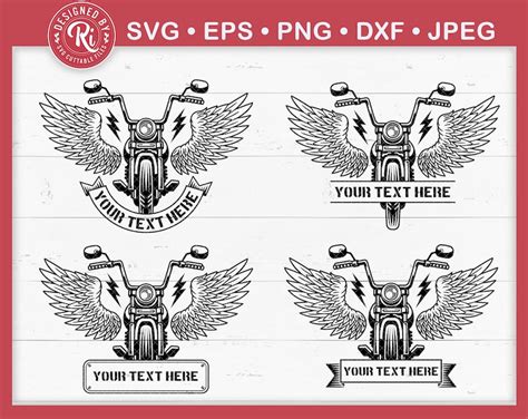 Motorcycle Monogram Svg Motorcycle Svg Motorcycle Wings Svg Etsy