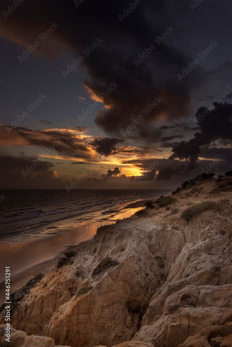 Unas Vistas De La Bella Playa De Mazagon Situada En La Provincia De