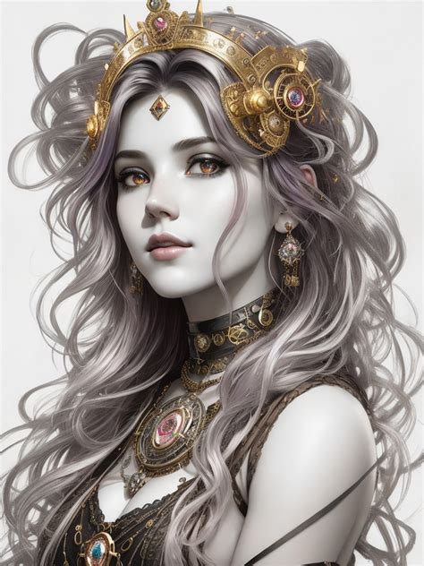 Beatiful Raspberry Hair Steampunk Viking Woman 0 By Arrojado On Deviantart