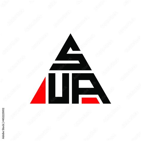 SUA triangle letter logo design with triangle shape. SUA triangle logo design monogram. SUA ...