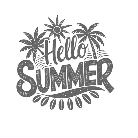 Premium Vector Hello Summer Lettering And Text Vector