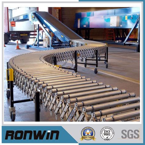 Flexible Extendable O Belt Driven Motorized Roller Conveyor For