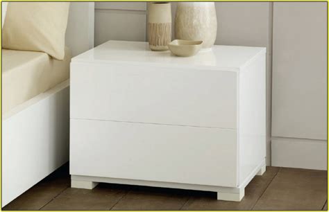 White Lacquer Nightstand - Home Design #27637 | Home Design Ideas