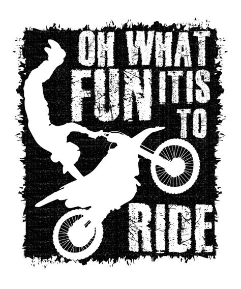 Dirt Biking Oh What Fun It Is To Ride Motocross Dirt Bike Gift Drawing