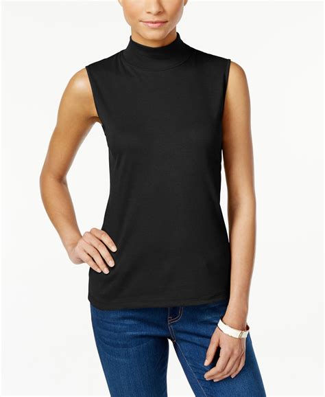 Karen Scott Sleeveless Mock Neck Top Only At Macy S Tops Women