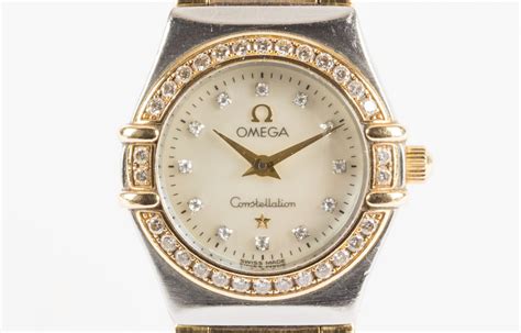 Omega Constellation Dameur Af Guld Og St L Med Brillanter Lauritz