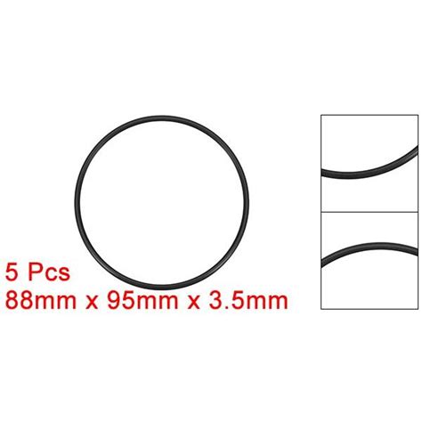 uxcell Oリング ラウンドシールガスケット ニトリルゴム 内径88mm 外径95mm 幅3 5mm 5個入り