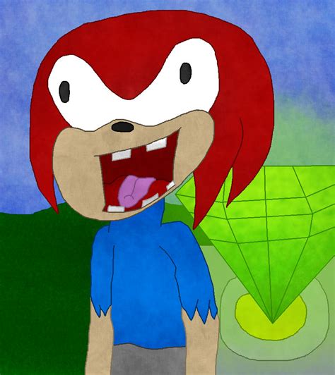 Knuckles After He Is Guarding The Master Emerald By Sonicjasper20th On